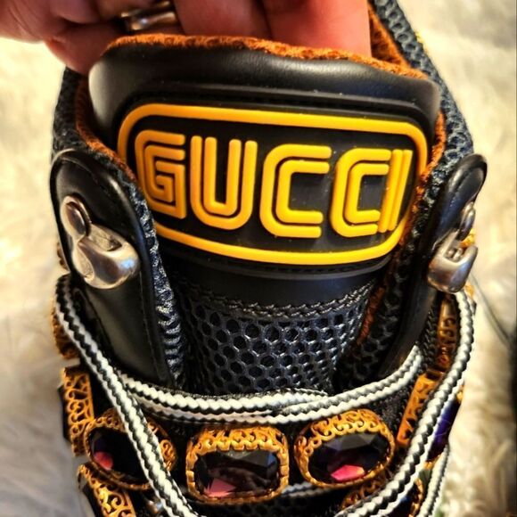 Gucci Flashtrek Hiking Sneakers Graphite Dark Gray Size 37 - Picture 13 of 16